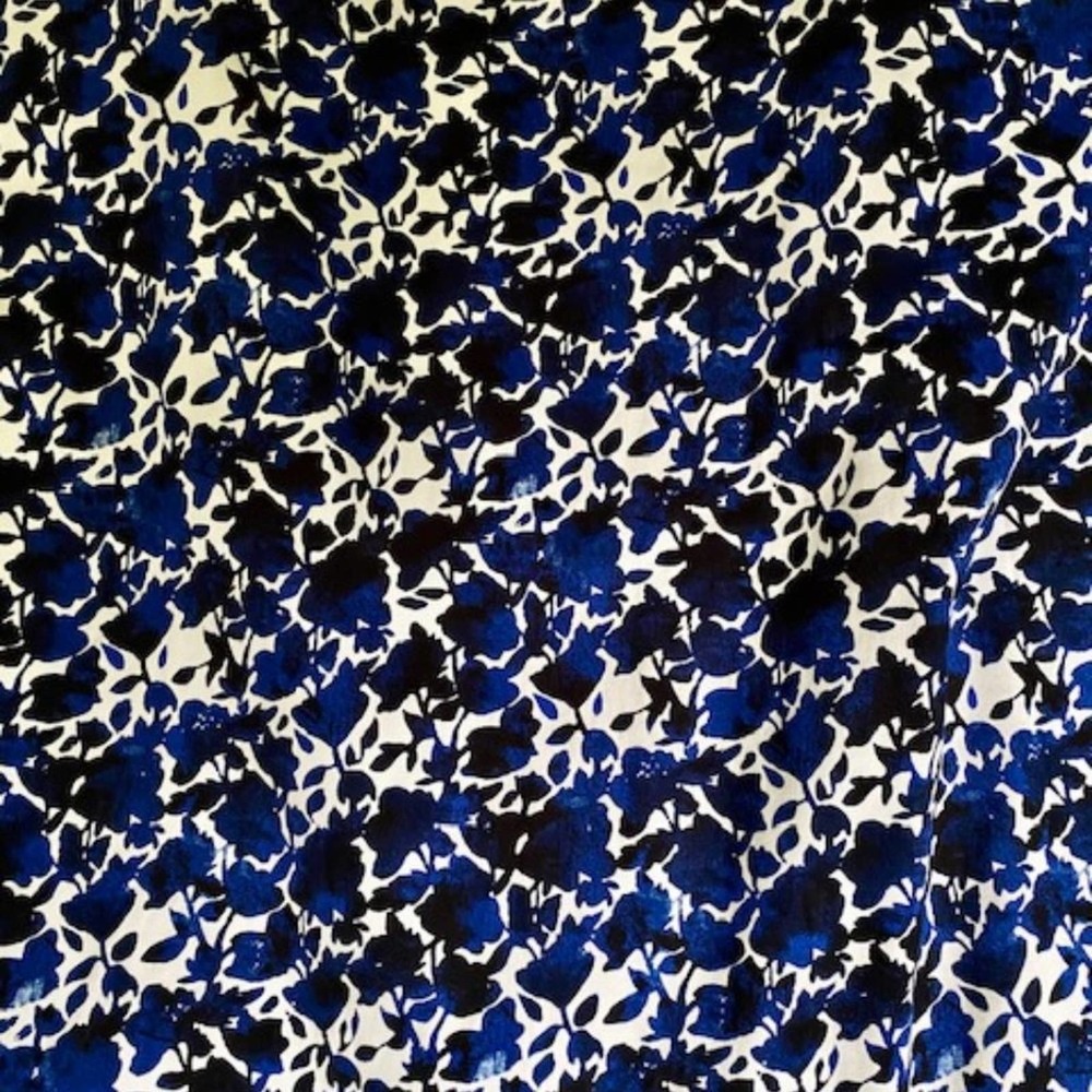J. Crew Black, Blue & White Floral Cotton Sateen Pencil Skirt - NWT - Picture 5 of 13